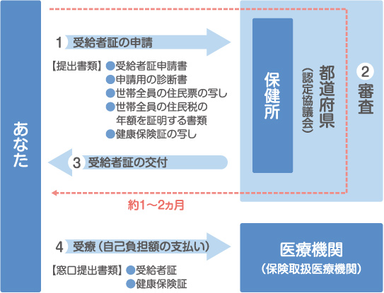 肝炎医療費助成の流れ